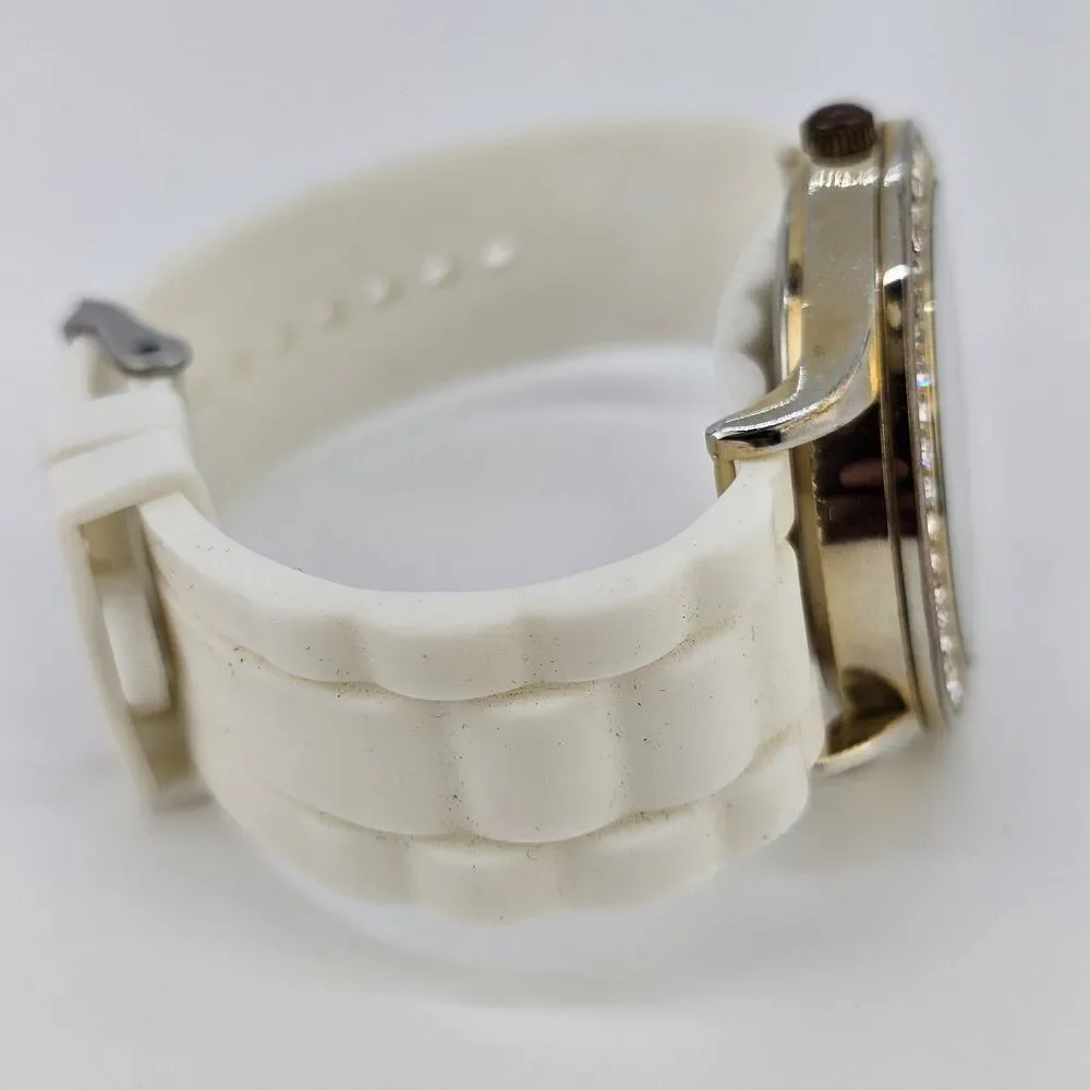 40MM‎ Women's Animal Print Dial Watch White Plastic Band New Battery